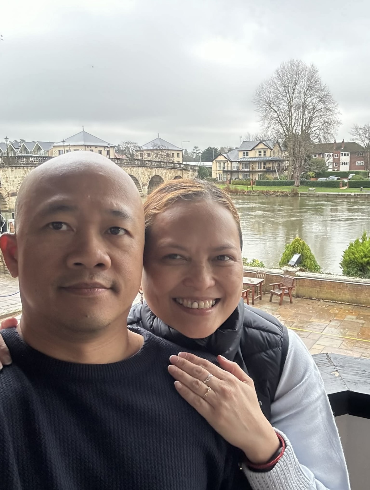 Elsbeth and Nathaniel together by the river